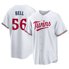 Kooe M.Twins #56 Josh Bell Player White Home Game Stitched Jerseys