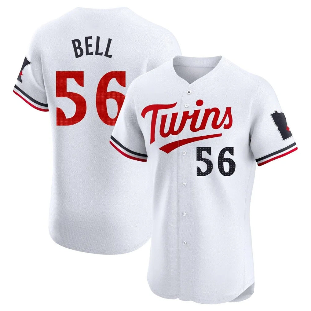 Kooe M.Twins #56 Josh Bell Player White Home Limited Stitched Jerseys