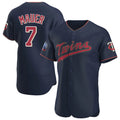 Kooe M.Twins #7 Joe Mauer Player Navy 60th Home Limited Elite Stitched Jerseys