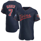 Kooe M.Twins #7 Joe Mauer Player Navy 60th Home Limited Elite Stitched Jerseys