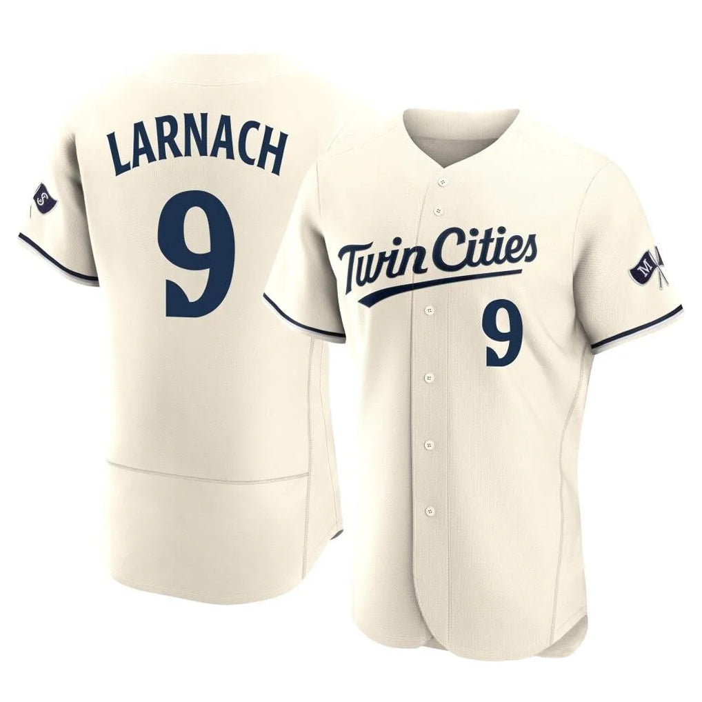 Kooe M.Twins #9 Trevor Larnach Player Cream Home Limited Elite Stitched Jerseys