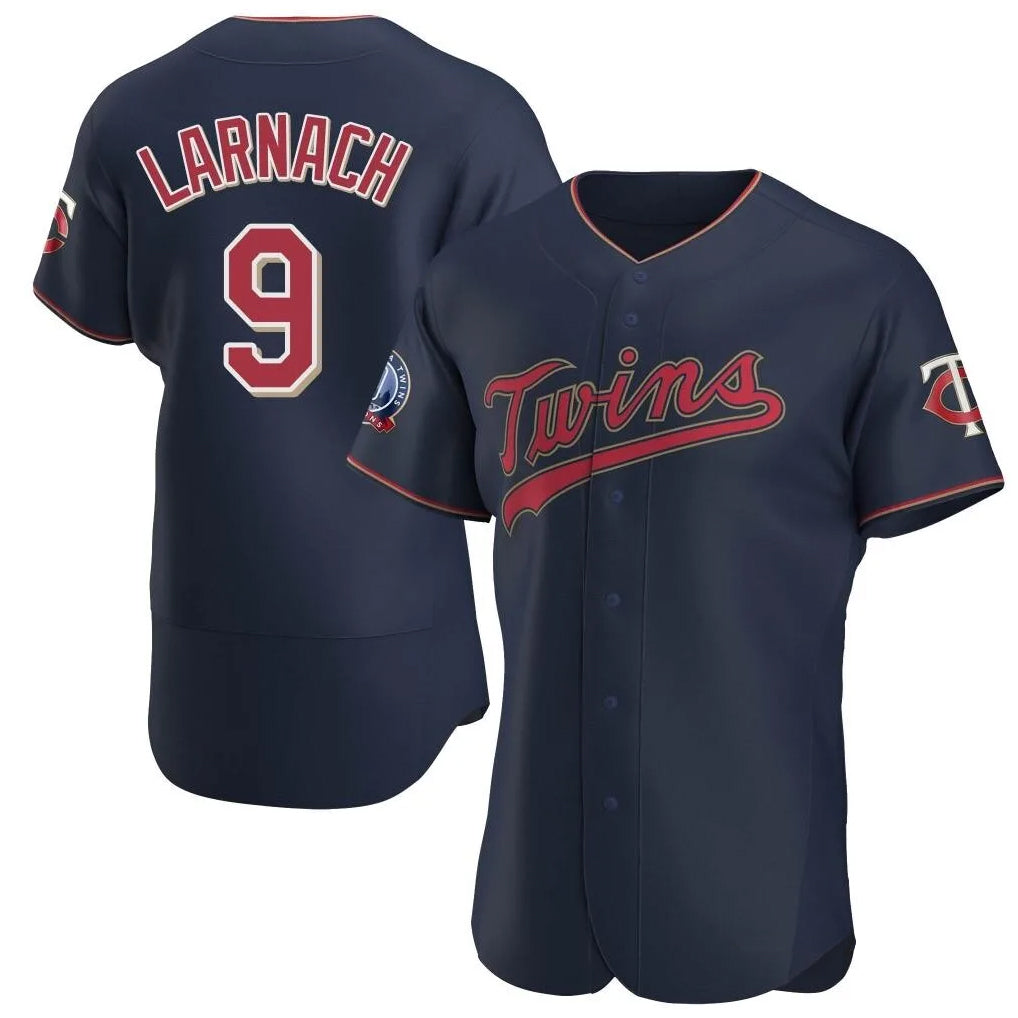 Kooe M.Twins #9 Trevor Larnach Player Navy 60th Home Limited Elite Stitched Jerseys