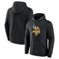 Kooe MN.Vikings Black LOGO Pullover Hoodies Limited Game Blank Player Stitched Jerseys