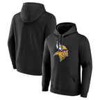 Kooe MN.Vikings Black LOGO Pullover Hoodies Limited Game Blank Player Stitched Jerseys