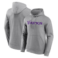 Kooe MN.Vikings Gray LOGO Pullover Hoodies Home Game Blank Player Stitched Jerseys