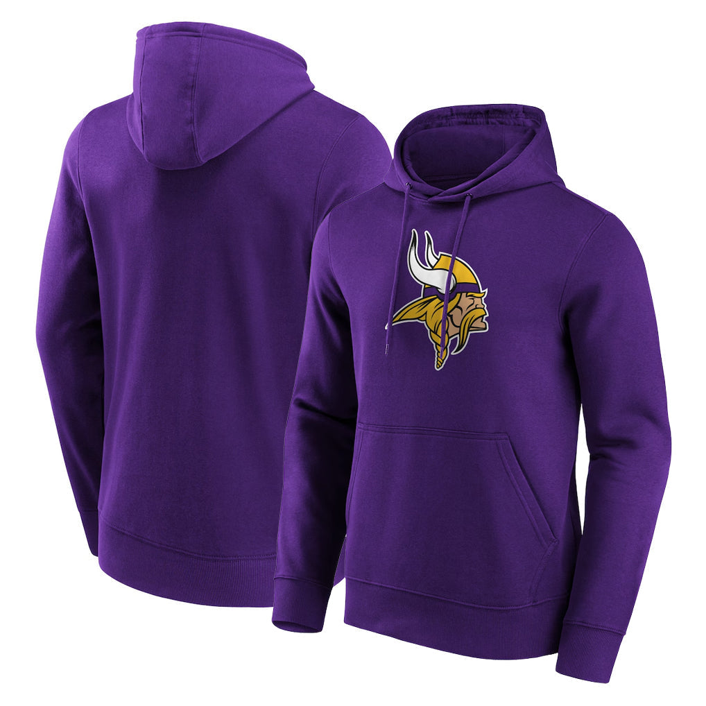Kooe MN.Vikings Purple LOGO Pullover Hoodies Home Game Blank Player Stitched Jerseys