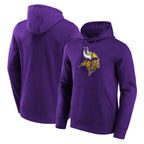 Kooe MN.Vikings Purple LOGO Pullover Hoodies Home Game Blank Player Stitched Jerseys