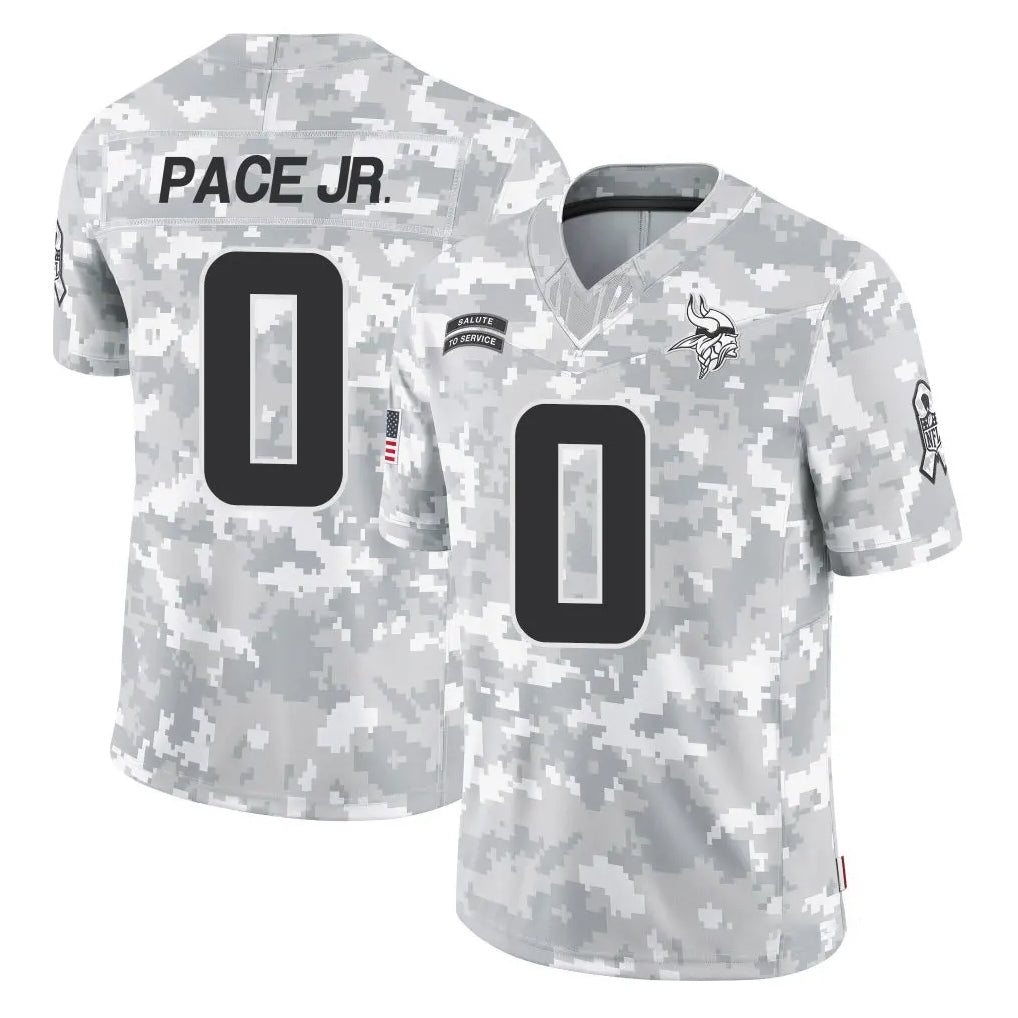 Kooe MN.Vikings #0 Ivan Pace Jr. Player Arctic Camo Salute To Service Limited Game Stitched Jerseys