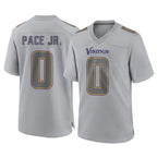 Kooe MN.Vikings #0 Ivan Pace Jr. Player Gray Atmosphere Fashion Home Game Stitched Jerseys