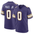 Kooe MN.Vikings #0 Ivan Pace Jr. Player Purple Classic Home Game Stitched Jerseys