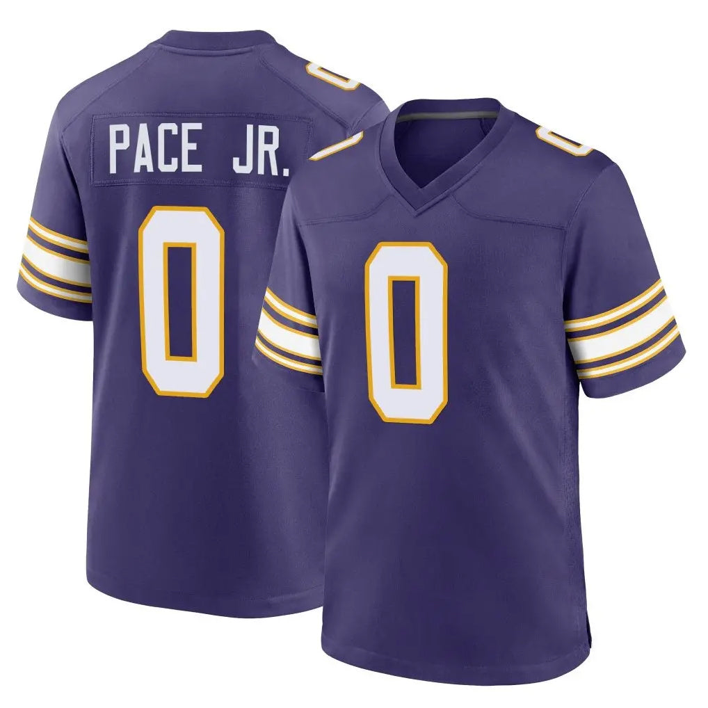 Kooe MN.Vikings #0 Ivan Pace Jr. Player Purple Classic Home Game Stitched Jerseys