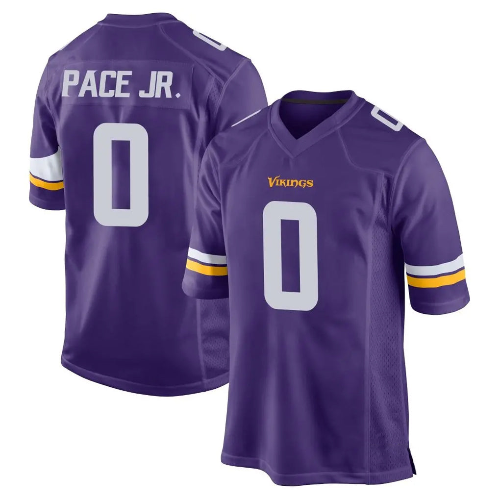 Kooe MN.Vikings #0 Ivan Pace Jr. Player Purple Home Game Stitched Jerseys