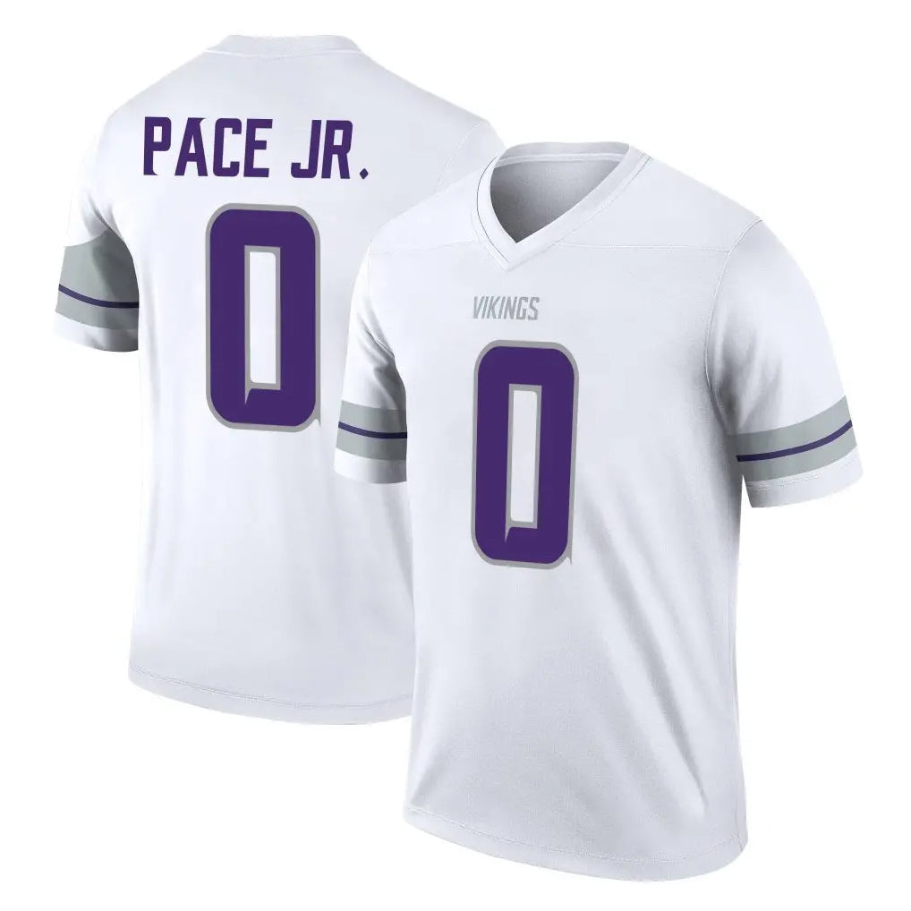 Kooe MN.Vikings #0 Ivan Pace Jr. Player White Alternate Legend Home Game Stitched Jerseys