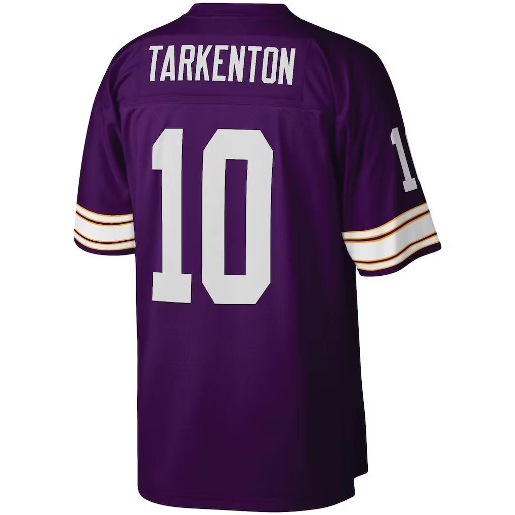 Kooe MN.Vikings #10 Fran Tarkenton Mitchell & Ness Purple Legacy Replica Jersey