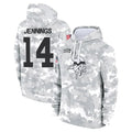 Kooe MN.Vikings #14 Jauan Jennings Player Arctic Camo Salute to Service Pullover Hoodies Limited Game Stitched Jerseys