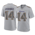 Kooe MN.Vikings #14 Jauan Jennings Player Gray Atmosphere Fashion Home Game Stitched Jerseys
