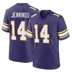 Kooe MN.Vikings #14 Jauan Jennings Player Purple Classic Home Game Stitched Jerseys