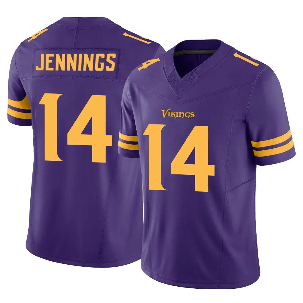 Kooe MN.Vikings #14 Jauan Jennings Player Purple Limited Alternate Vapor F.U.S.E. Home Game Stitched Jerseys