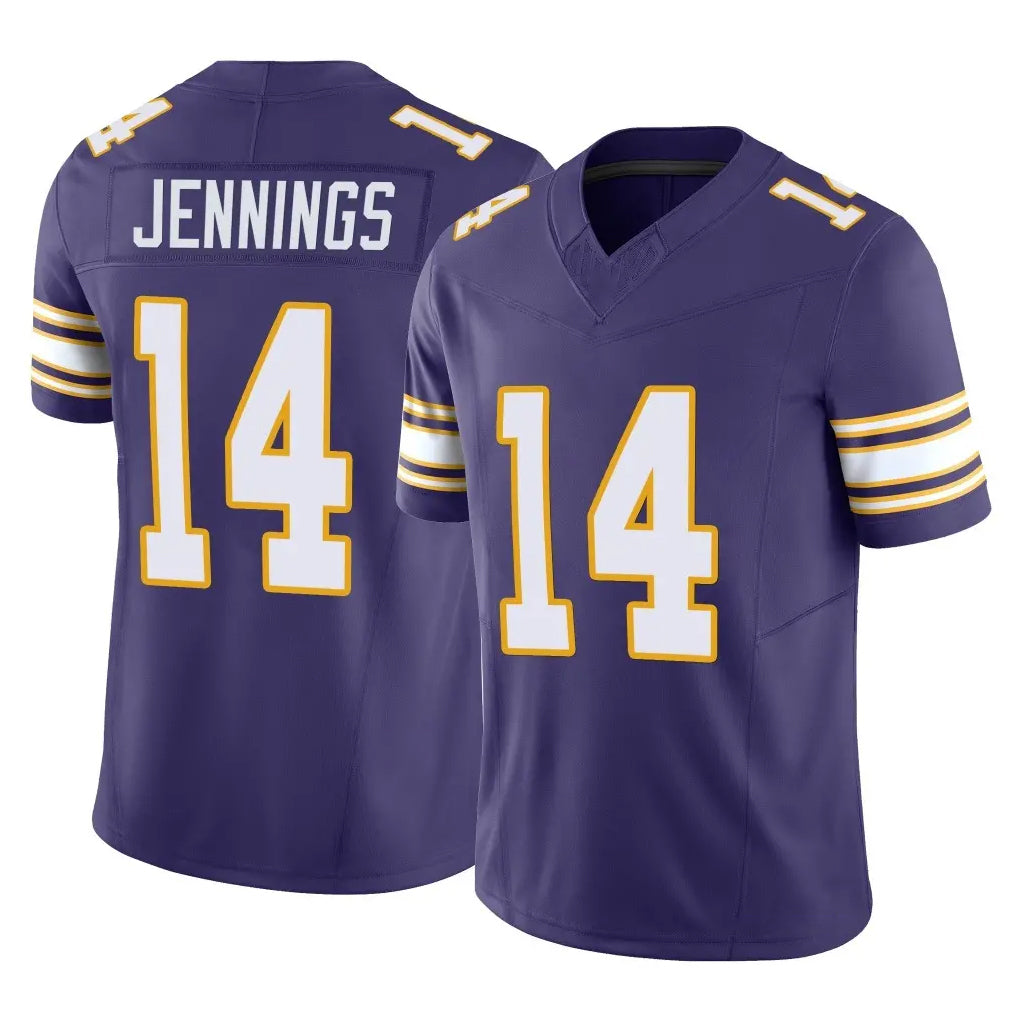 Kooe MN.Vikings #14 Jauan Jennings Player Purple Limited Classic Vapor F.U.S.E. Home Game Stitched Jerseys