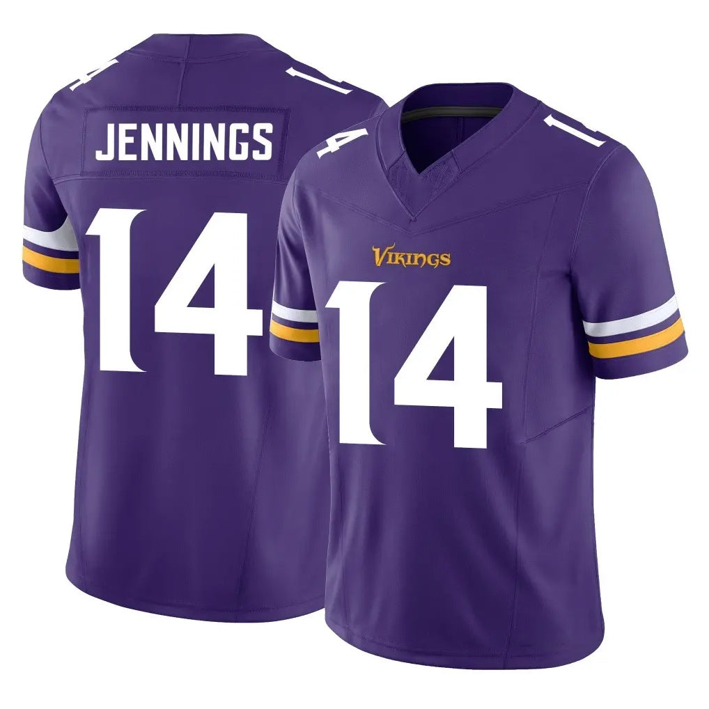Kooe MN.Vikings #14 Jauan Jennings Player Purple Limited Vapor F.U.S.E. Home Game Stitched Jerseys