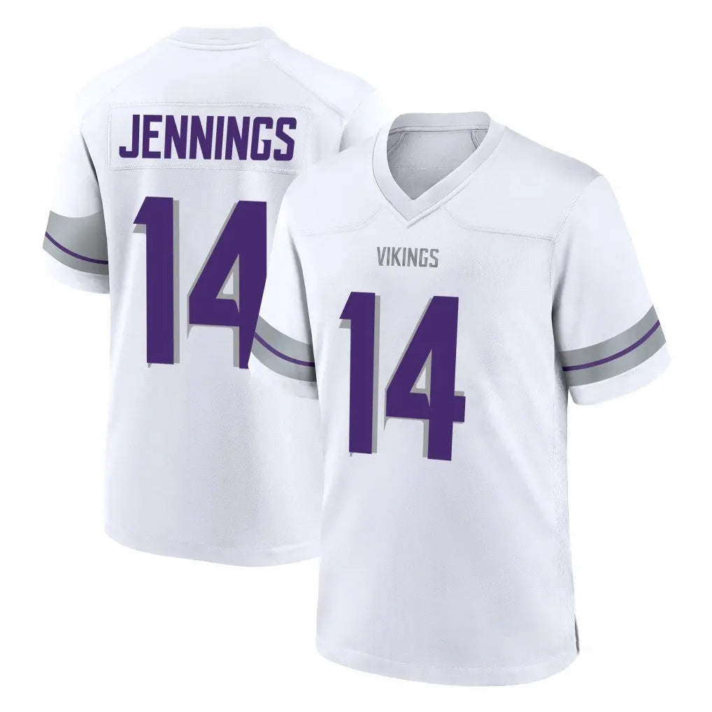Kooe MN.Vikings #14 Jauan Jennings Player White Alternate Home Game Stitched Jerseys