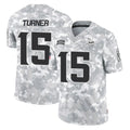 Kooe MN.Vikings #15 Dallas Turner Player Arctic Camo Salute To Service Limited Game Stitched Jerseys
