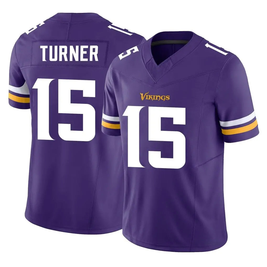 Kooe MN.Vikings #15 Dallas Turner Player Purple Limited Vapor F.U.S.E. Home Game Stitched Jerseys