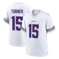 Kooe MN.Vikings #15 Dallas Turner Player White Alternate Home Game Stitched Jerseys
