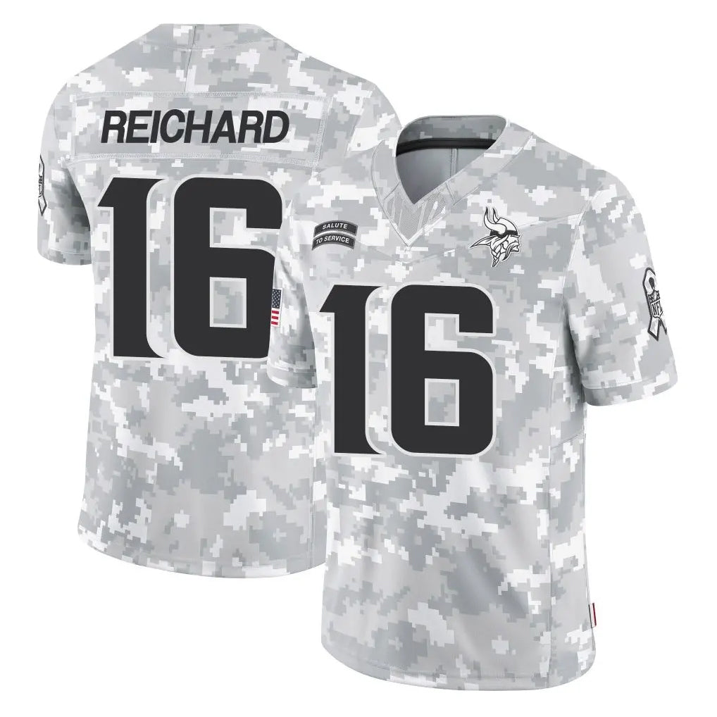 Kooe MN.Vikings #16 Will Reichard Player Arctic Camo Salute To Service Limited Game Stitched Jerseys