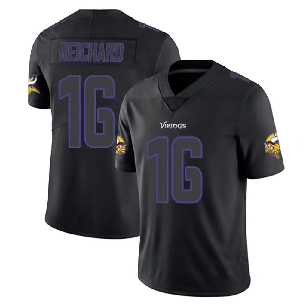 Kooe MN.Vikings #16 Will Reichard Player Black Impact LImited Home Game Stitched Jerseys