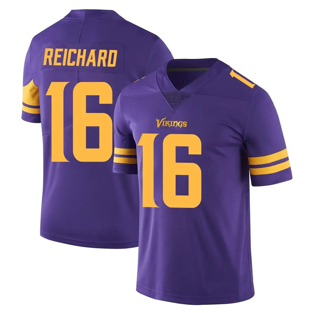Kooe MN.Vikings #16 Will Reichard Player Purple Limited Color Rush Home Game Stitched Jerseys