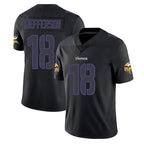 Kooe MN.Vikings #18 Justin Jefferson Player Black Impact LImited Home Game Stitched Jerseys