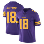 Kooe MN.Vikings #18 Justin Jefferson Player Purple Limited Color Rush Home Game Stitched Jerseys