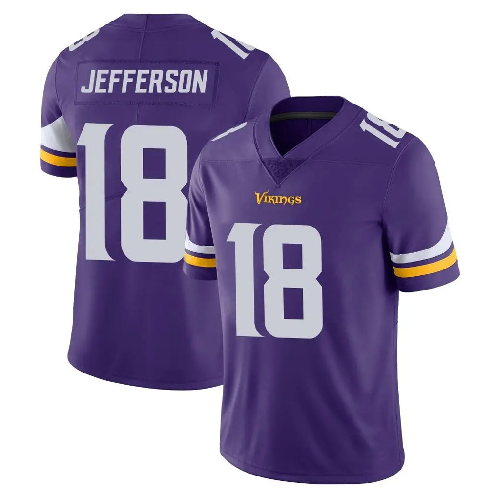 Kooe MN.Vikings #18 Justin Jefferson Player Purple Limited Vapor Untouchable Home Game Stitched Jerseys