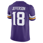 Kooe MN.Vikings #18 Justin Jefferson Purple Team Vapor F.U.S.E. Stitched Limited Jerseys