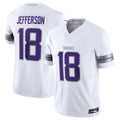 Kooe MN.Vikings #18 Justin Jefferson White Alternate Vapor F.U.S.E. Limited American Stitched Jerseys