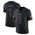 Kooe MN.Vikings #1 Kyler Murray Player Black Impact LImited Home Game Stitched Jerseys