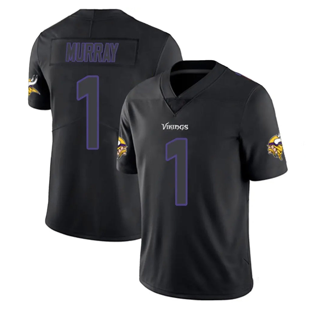 Kooe MN.Vikings #1 Kyler Murray Player Black Impact LImited Home Game Stitched Jerseys