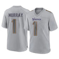 Kooe MN.Vikings #1 Kyler Murray Player Gray Atmosphere Fashion Home Game Stitched Jerseys