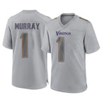 Kooe MN.Vikings #1 Kyler Murray Player Gray Atmosphere Fashion Home Game Stitched Jerseys
