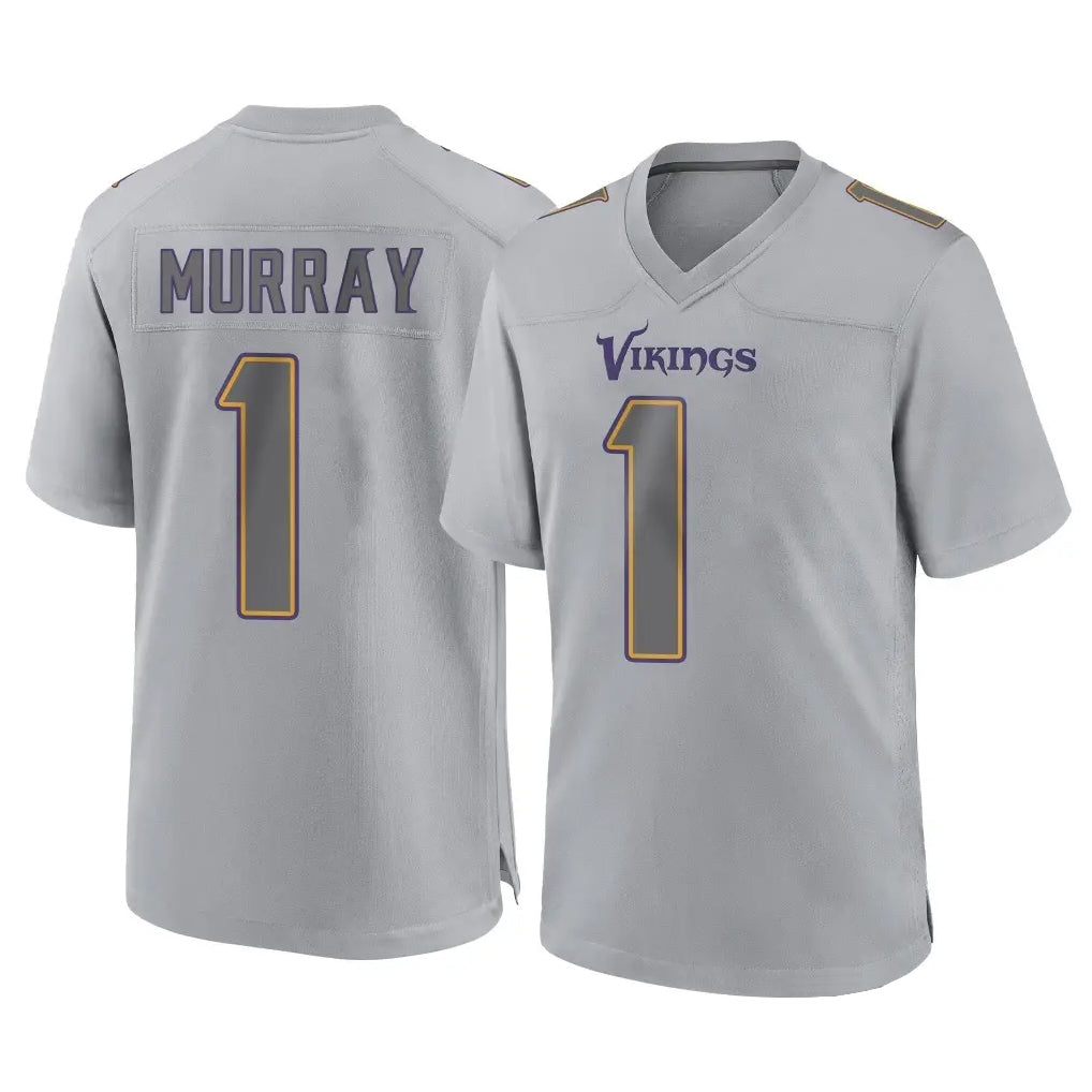 Kooe MN.Vikings #1 Kyler Murray Player Gray Atmosphere Fashion Home Game Stitched Jerseys