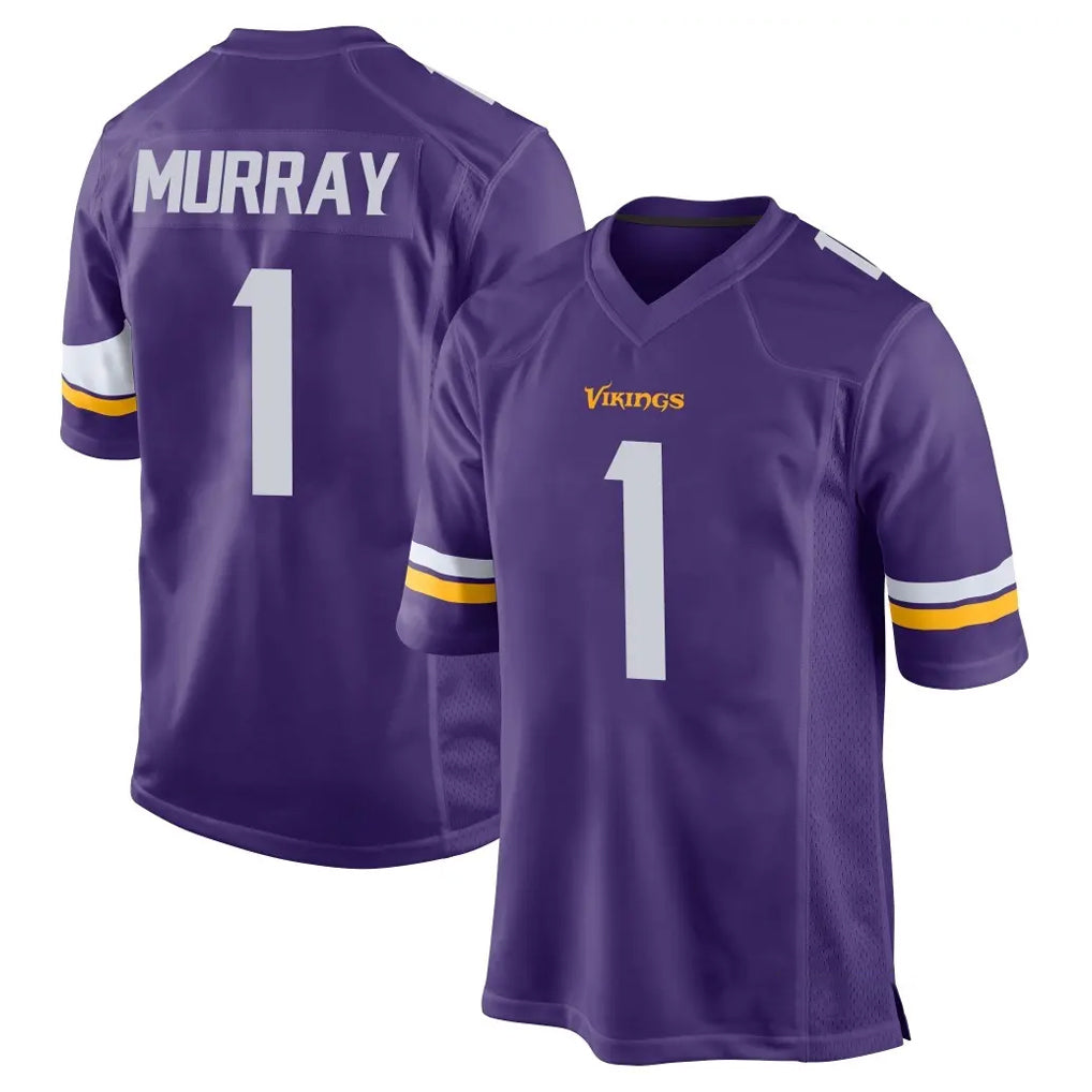 Kooe MN.Vikings #1 Kyler Murray Player Purple Home Game Stitched Jerseys