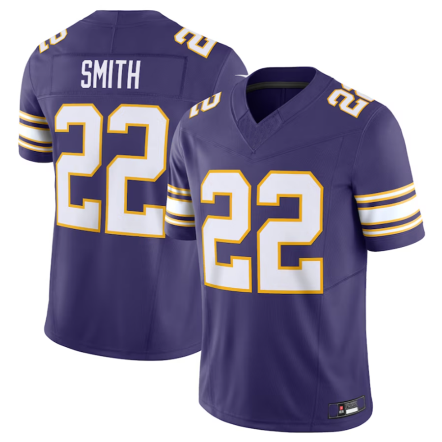 Kooe MN.Vikings #22 Harrison Smith Purple Vapor F.U.S.E. Limited Jersey Stitched American Stitched Jerseys