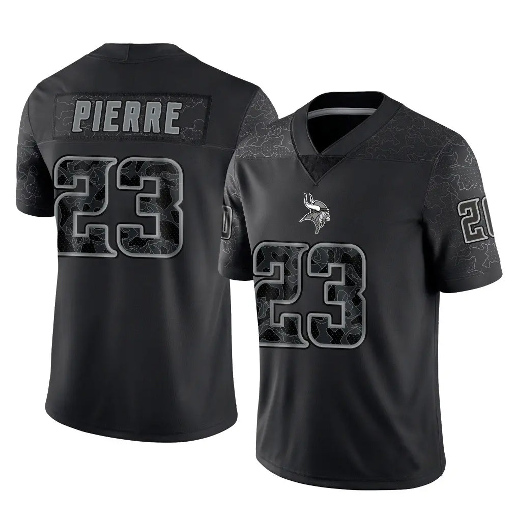Kooe MN.Vikings #23 James Pierre Player Black Reflective LImited Home Game Stitched Jerseys