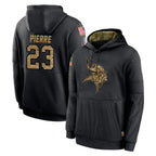 Kooe MN.Vikings #23 James Pierre Player Black Salute to Service Hoodies Limited Game Stitched Jerseys