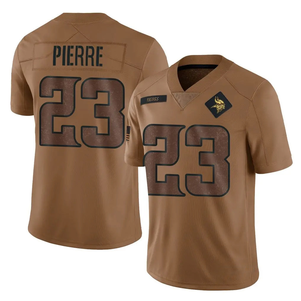 Kooe MN.Vikings #23 James Pierre Player Brown Salute To Service Limited Stitched Jerseys
