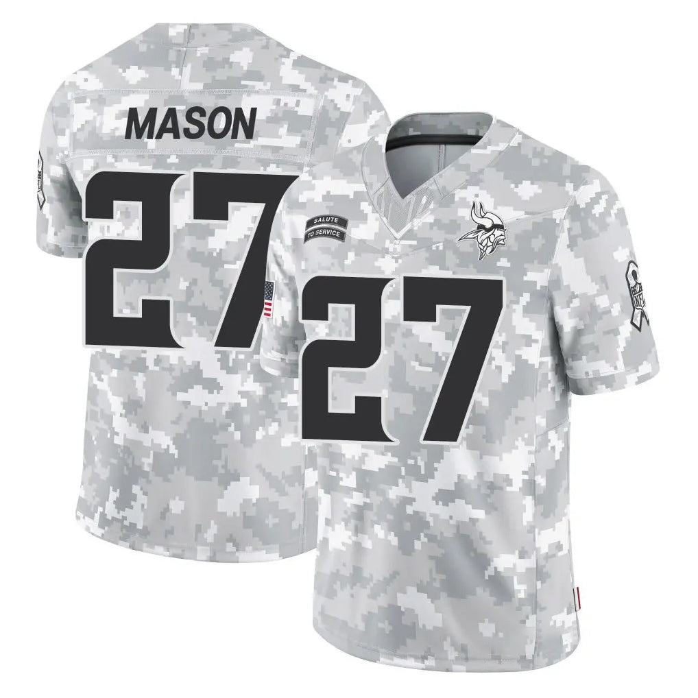 Kooe MN.Vikings #27 Jordan Mason Player Arctic Camo Salute To Service Limited Game Stitched Jerseys