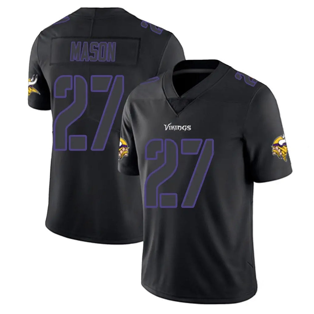 Kooe MN.Vikings #27 Jordan Mason Player Black Impact LImited Home Game Stitched Jerseys