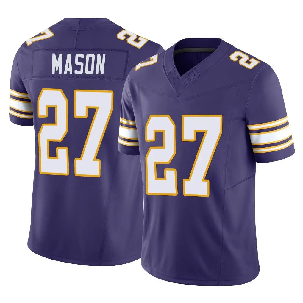 Kooe MN.Vikings #27 Jordan Mason Player Purple Limited Classic Vapor F.U.S.E. Home Game Stitched Jerseys