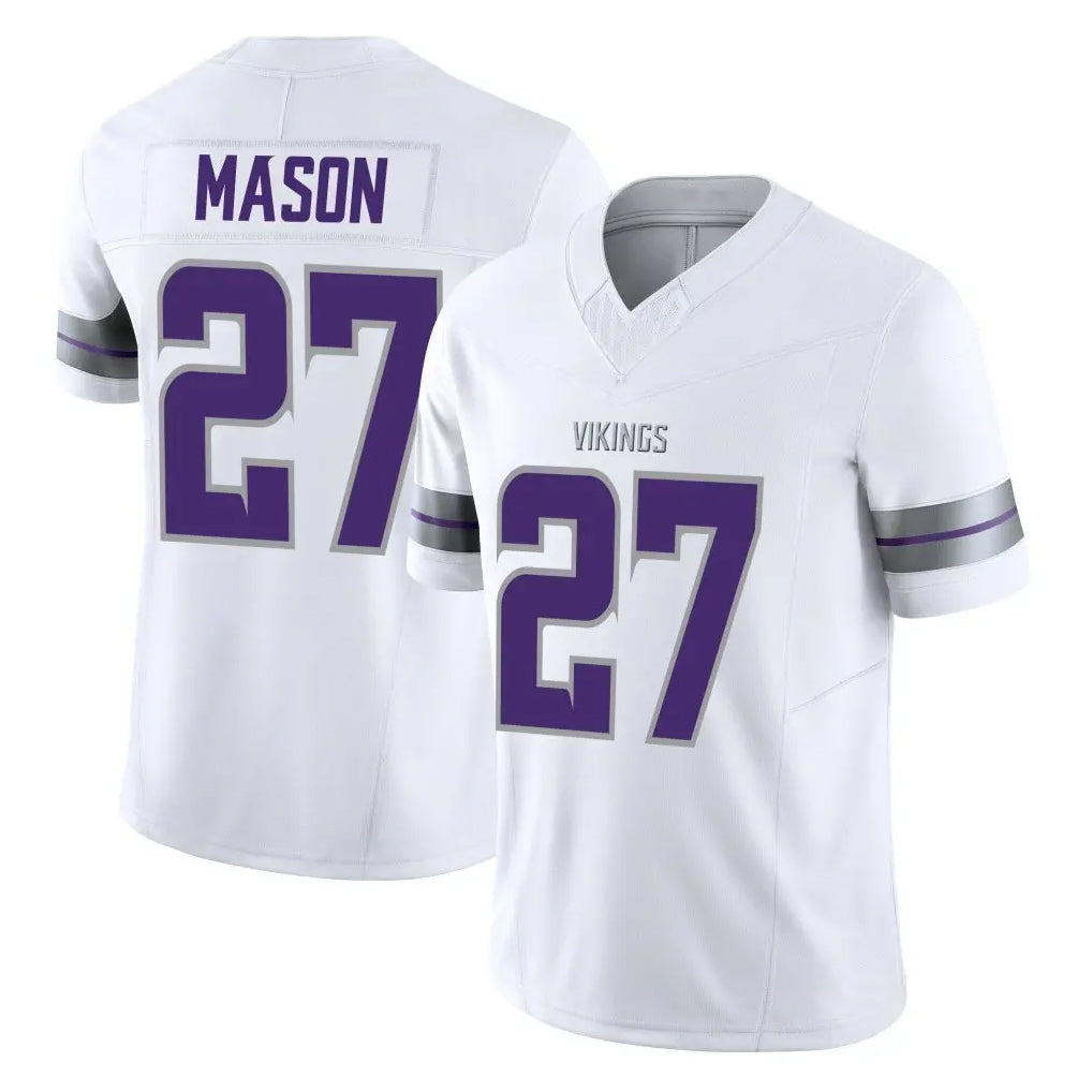 Kooe MN.Vikings #27 Jordan Mason Player White Limited Alternate Vapor F.U.S.E. Home Game Stitched Jerseys